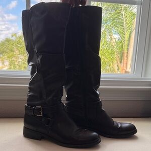 White Mountain Brown Over the Knee Boots with Buckle